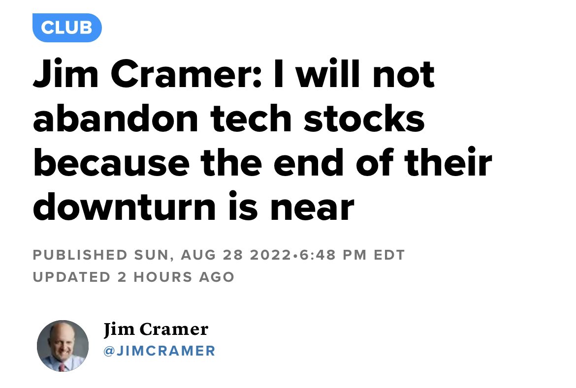 CramerTracker's tweet photo. RIP tech https://t.co/EAnw5UsoDW