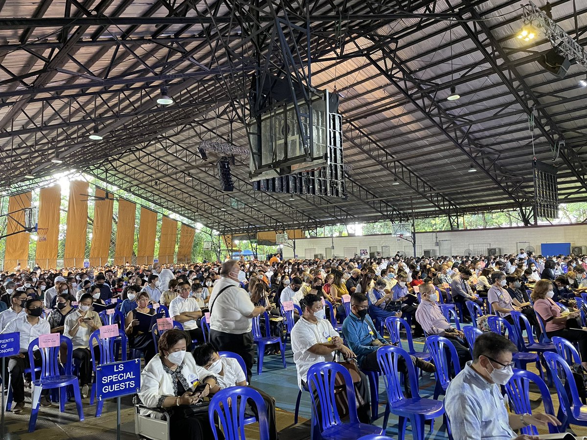 Gap_TheGUIDON's tweet photo. HAPPENING LATER: The School of Social Sciences (SOSS) Commencement Exercises at the Ateneo High School Covered Courts. | @TheGUIDON https://t.co/HN06cu1Xc4