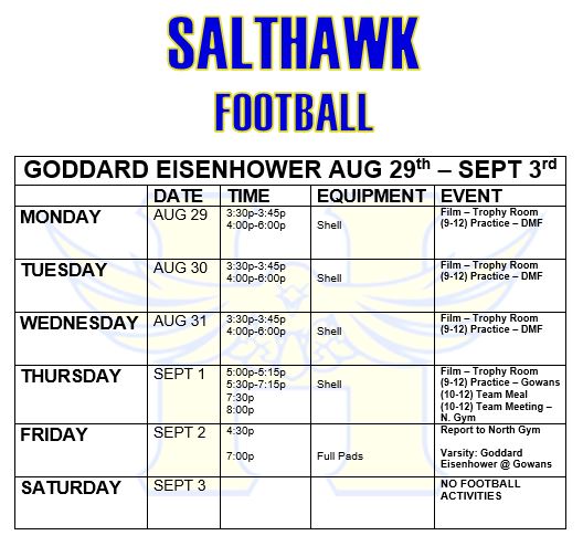 Goddard Eisenhower Aug. 29th - Sept. 3rd