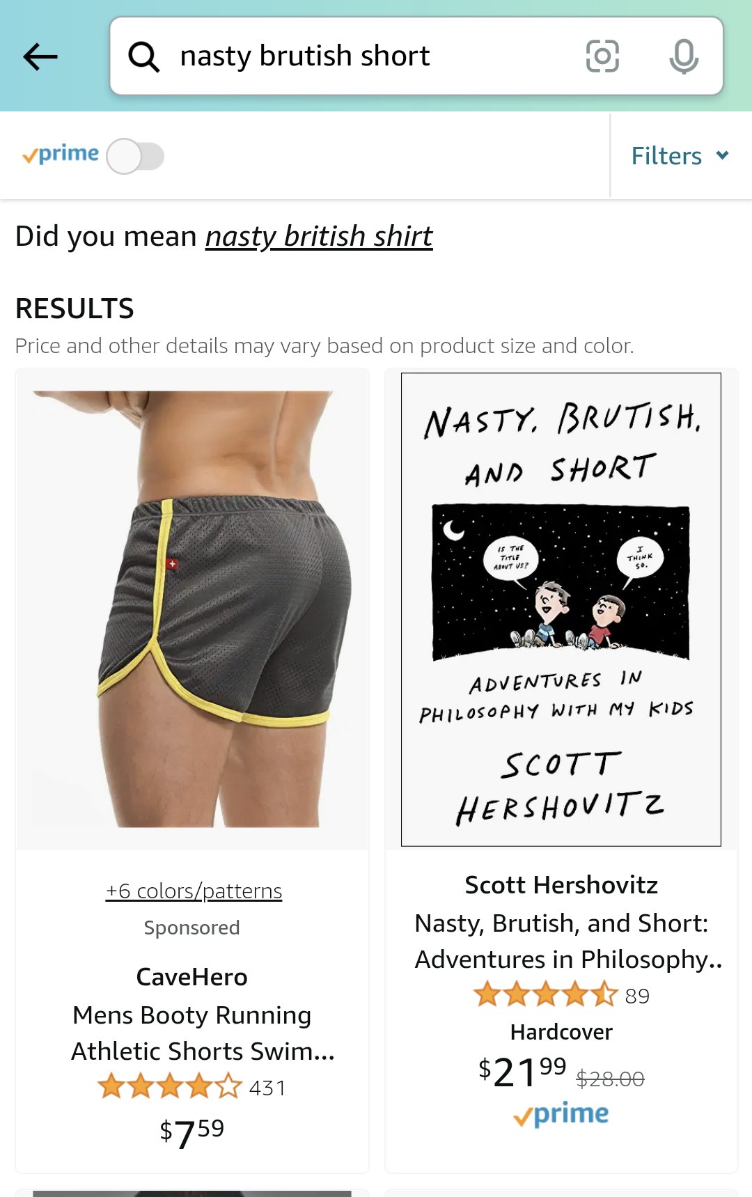 Scott Hershovitz on X: “Top search results for “Nasty, Brutish