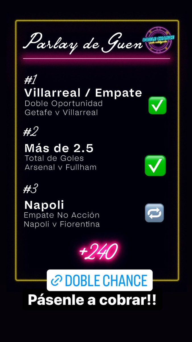 doblechance's tweet photo. Así nos fue esta semana con los freepicks! ✅✅

Suscríbanse para más picks gratis! Todos los jueves apuestas nuevas en YouTube!

Fútbol, Formula 1, Box, NFL Y MAS!! 

Aquí es! https://t.co/lCBfrzLqTJ

#Picks #FreePicks #Apuestas #PicksGratis #DailyPick #ApuestasDeportivas #Pick https://t.co/dX3eBcEDgW