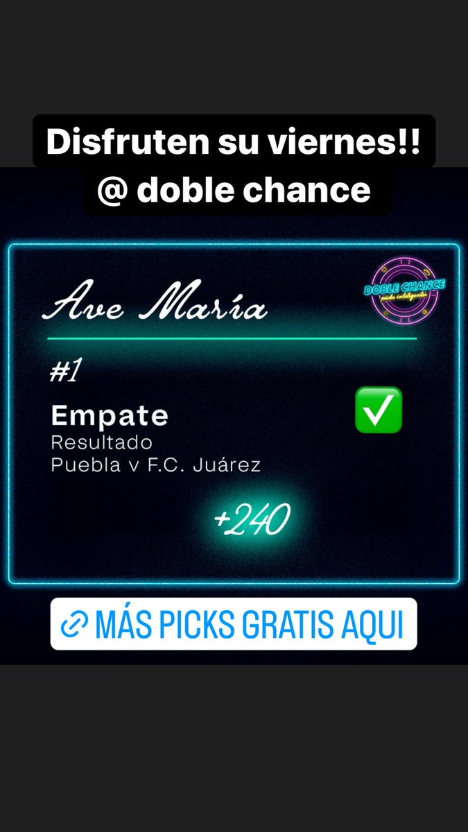 doblechance's tweet photo. Así nos fue esta semana con los freepicks! ✅✅

Suscríbanse para más picks gratis! Todos los jueves apuestas nuevas en YouTube!

Fútbol, Formula 1, Box, NFL Y MAS!! 

Aquí es! https://t.co/lCBfrzLqTJ

#Picks #FreePicks #Apuestas #PicksGratis #DailyPick #ApuestasDeportivas #Pick https://t.co/dX3eBcEDgW
