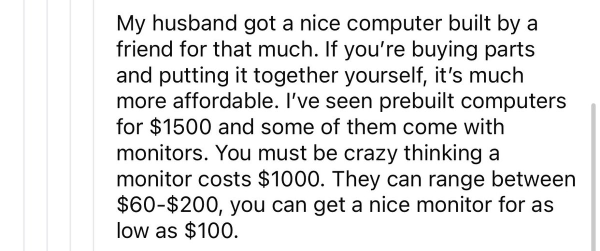 BanSwitches's tweet photo. Spend thousands on a gaming computer, and buy a $100 monitor https://t.co/gasDk1nBh2