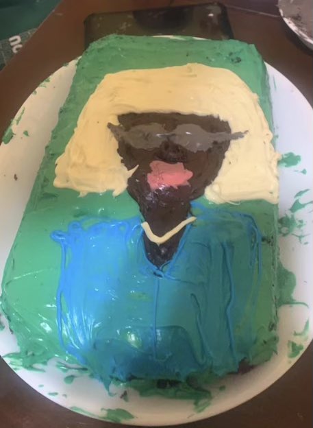 OceannaLeigh's tweet image. My little sister made a @tylerthecreator cake🥹