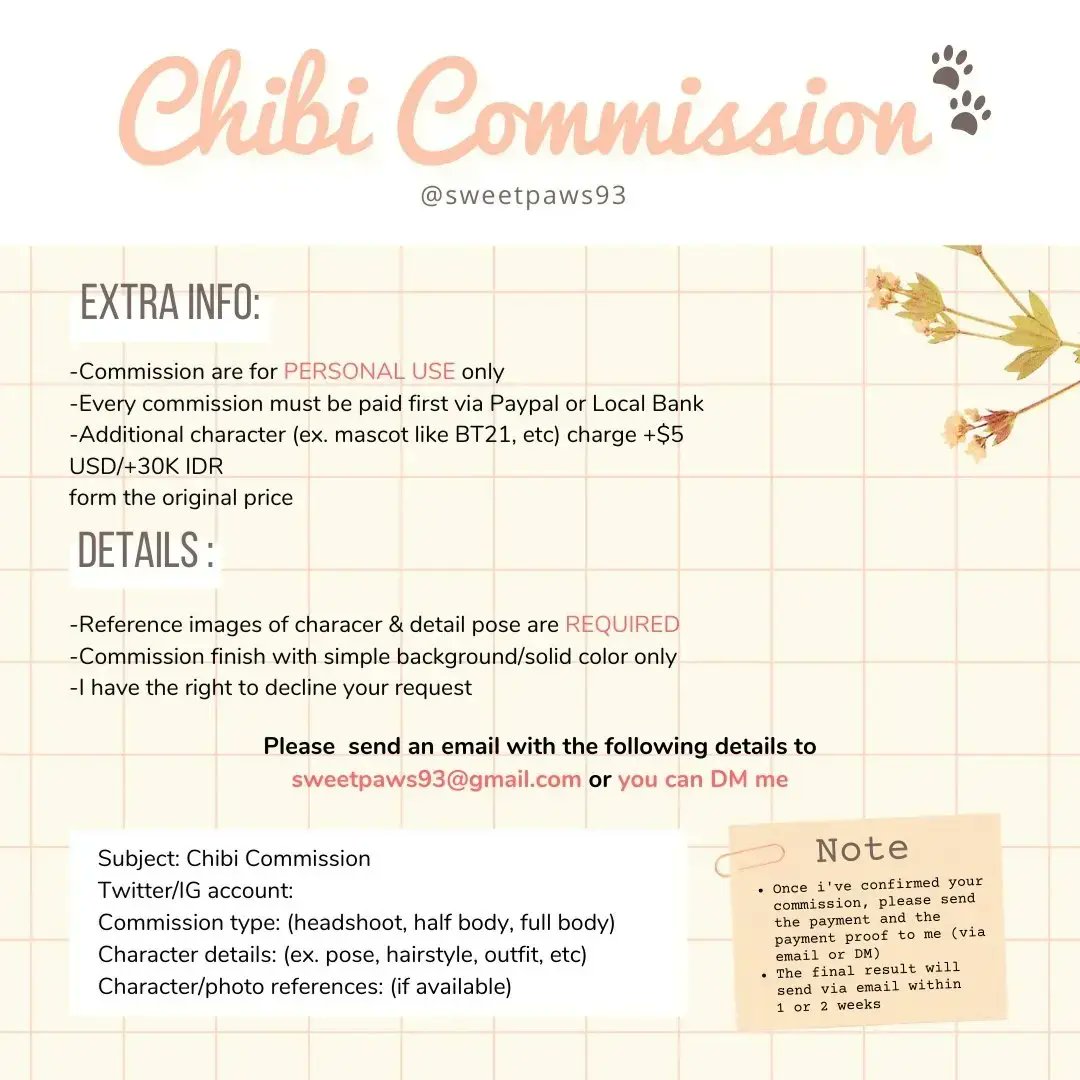 [shares are much appreciated]
Hello, i'm opening chibi commission again! If you have any question, please kindly DM me (´｡• ᵕ •｡`) ♡
#commisionsopen #chibicommission #commissionart #btsfanart #originalcharacter #coupleart