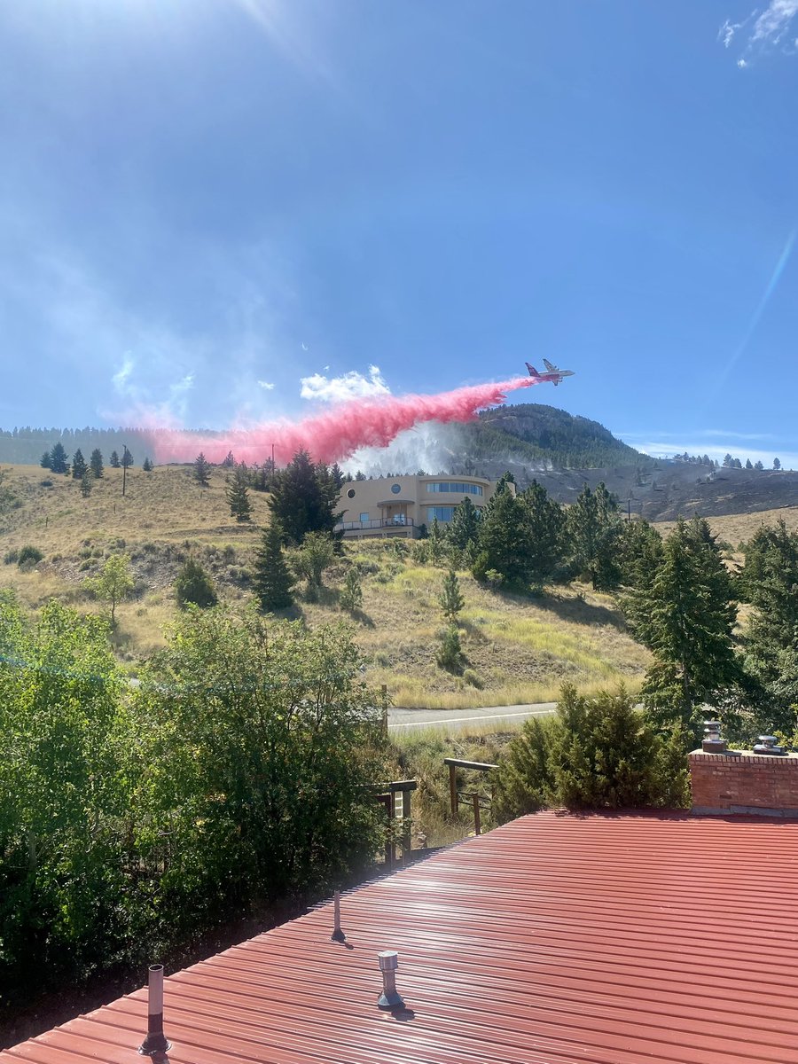 Some of the fire fighting action on Mount Helena today.