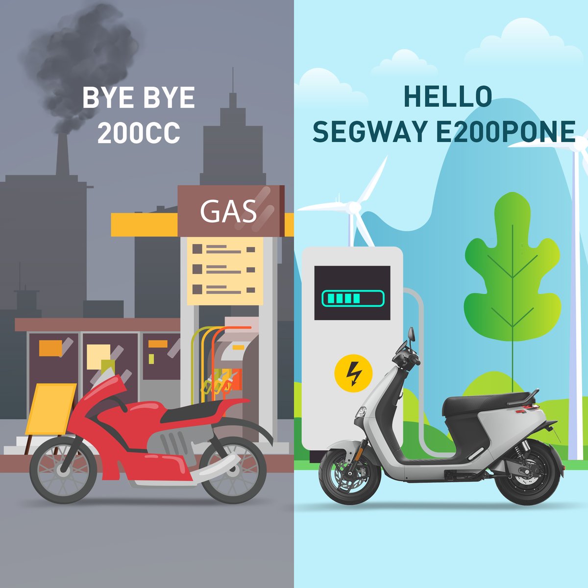 SegwayMotors's tweet photo. Why not have some bank holiday fun this weekend and check out the all-new Segway E200PONE eScooter. It's 200cc equivalent and uses the very latest App technology. 
#segway #motor #electricscooter #electricmoped #BeSmartRideOn #goelectric https://t.co/AEIsHyUXMs