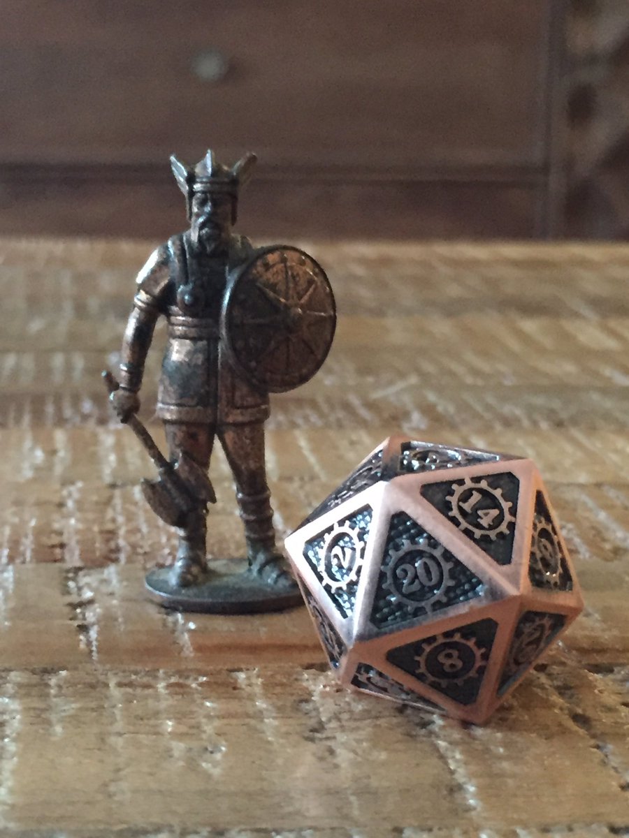 OriginalGrogna1's tweet photo. Love how the Old Men Rolling Dice Set from @Canadian_dice pairs with one of my favourite Old School minis!
#DnD #RPG #TTRPGs #dicegoblin https://t.co/RUlFobEZ2z