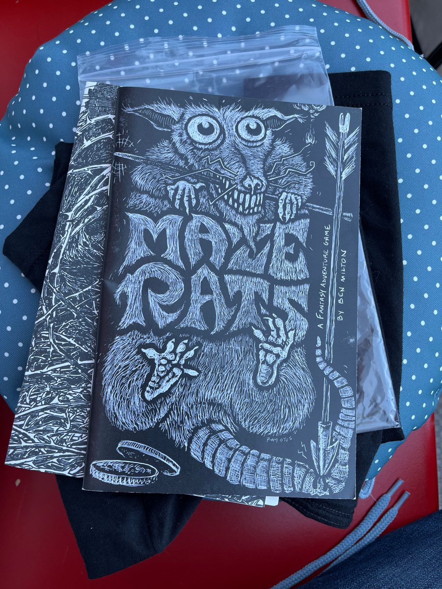 SaveVsTPK's tweet photo. Something cool, a gift from @yochaigal1: a copy of Maze Rats with a @rayotus cover. https://t.co/3oNY1kJkux