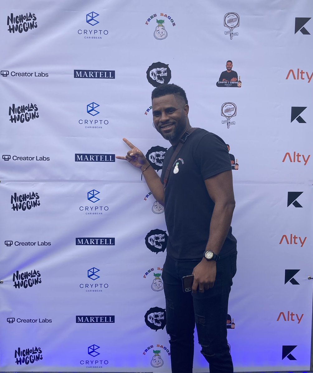 Crypt0Caribbean's tweet photo. Amazing end to an Amazing Season of the Podcast!! 

The Crypto &amp; Cognac Podcast 

Thanks to @Alluminati333 #MartellTT @MadMeerkatNFT @AltyChatBot @creatorlabsX @nick_huggins_  #FreeBaggZ #CryptoCaribbean https://t.co/H4Qx2RBshp