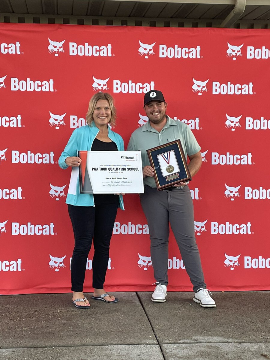 BobcatNDOpen's tweet photo. Congratulations to the #BobcatNDOpen winner Michael Mattiace! What a great weekend of golf! ⛳️👏 https://t.co/u3SBA1w5a3