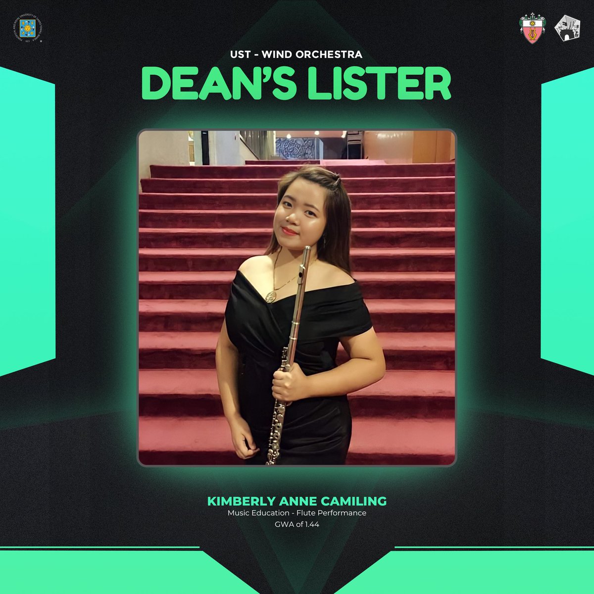 The UST Wind Orchestra congratulates our members who made it to the Dean’s List for the Academic Year 2021-2022! 🥳

#USTWO2022
#BeyondBorders
#USTCM