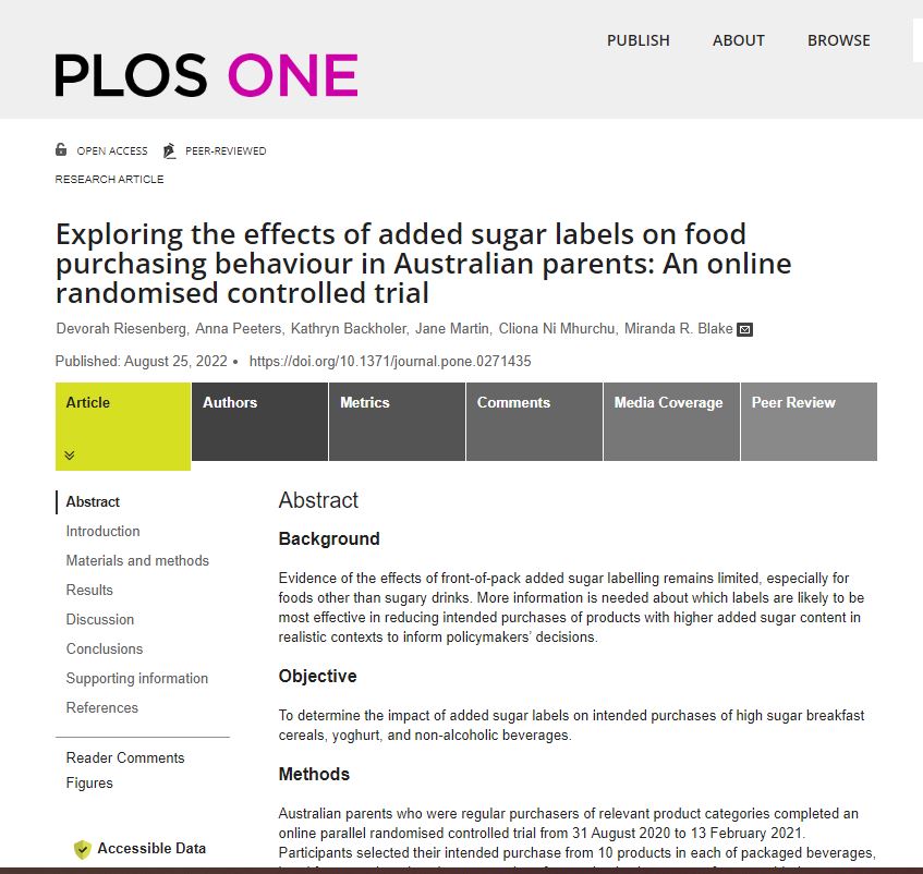 New trial from RE-FRESH shows Australian parents strongly support clear 'added sugar' labelling on packaging #kidsaresweetenough
<a href="/MirandaRBlake/">Miranda Blake</a> @ClionaNiMhurchu @AnnaPeetersAus <a href="/devriesenberg/">Devorah Riesenberg</a> @KBackholer @janemartinopc
bit.ly/3wBJjRN