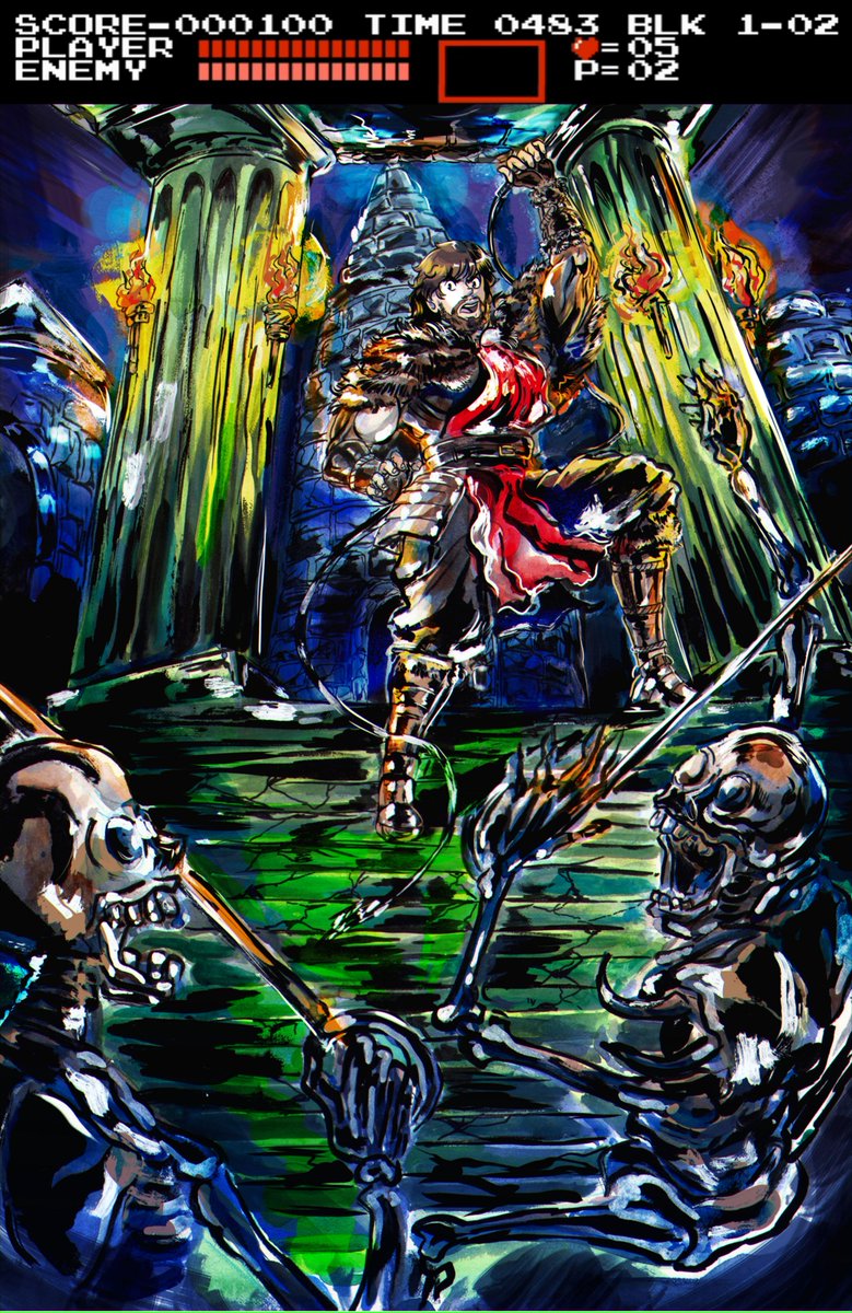 wildmooseking's tweet photo. There are many routes to unlock the Curse of Dracula. Pick the best one! #Castlevania #fanart https://t.co/Odx4gEJsMP