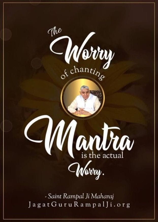 Sona18511152's tweet photo. The worry of chanting Mantra is the actual worry
#SaintRampalJiQuotes #GodMorningMonday https://t.co/iJcXjOjgrC