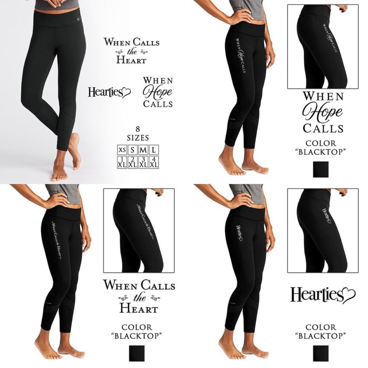 Did you know we sell leggings with your choice of logo?!! Head over to WhenCallsTheHeart.com to check them out! #Hearties #WhenCallsTheHeart #WhenHopeCalls