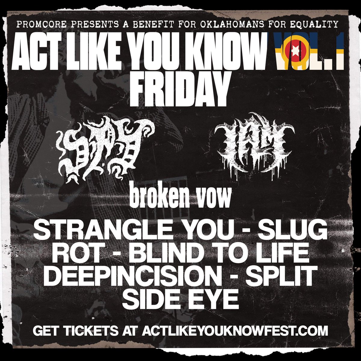 Very grateful to have been a part of the Scoped 5 Year Fest! Shout out to spencer for having us and every band for kicking ass 

next up we’ve been added to day 1 of act like you know vol. 1 in TULSA, OK!This ain’t one to miss ‼️

Actlikeyouknowfest.com