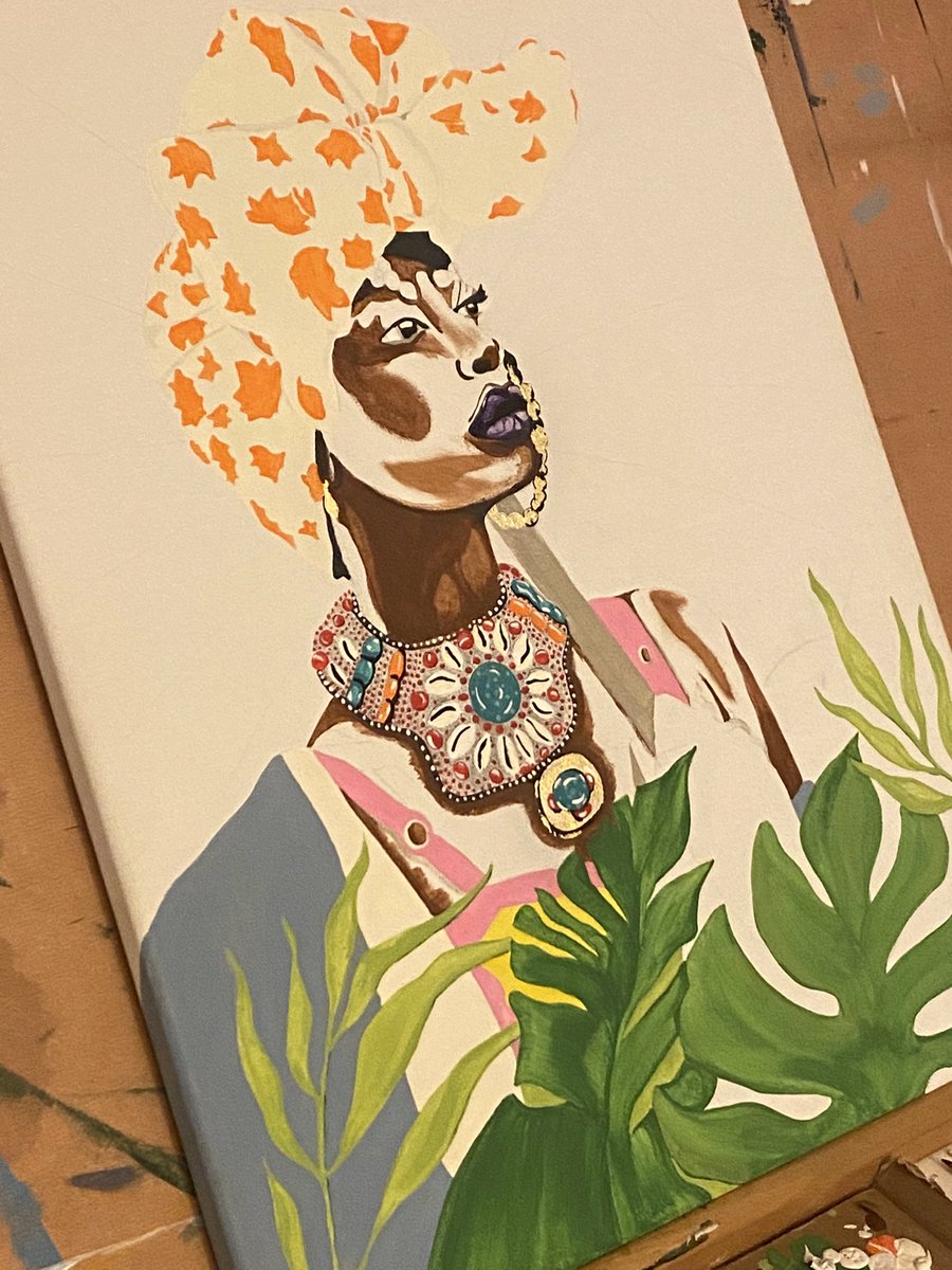 MyronStone2's tweet photo. Painting in Progress… #blackart #mjstonegrfx #jacksonvilleartist #painting #originalart https://t.co/Jye16hpwaG