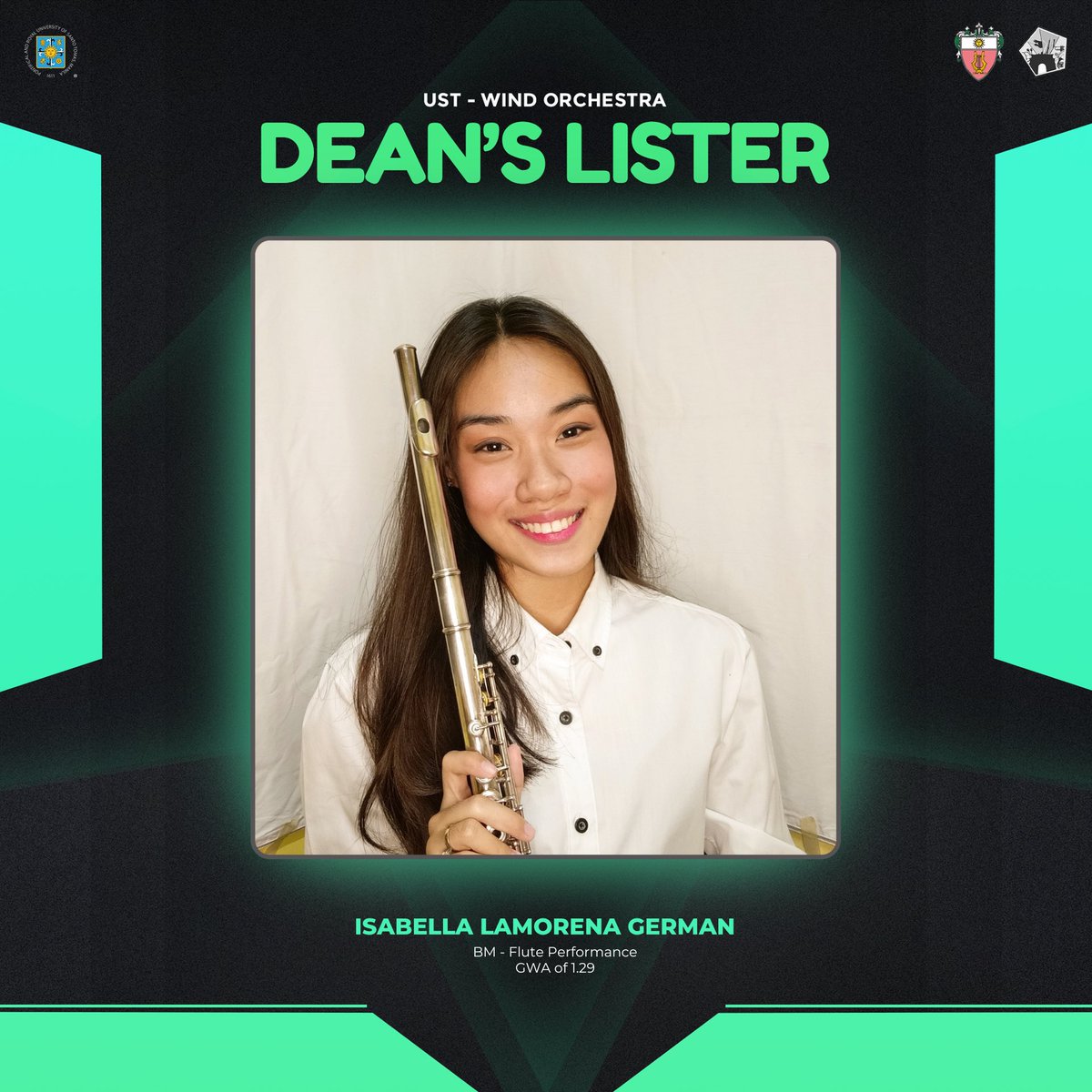 The UST Wind Orchestra congratulates our members who made it to the Dean’s List for the Academic Year 2021-2022! 🥳

#USTWO2022
#BeyondBorders
#USTCM