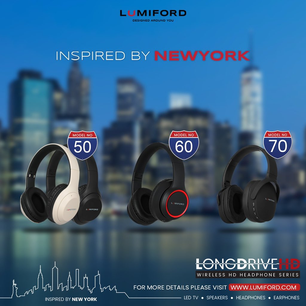 LumifordL's tweet photo. Enjoy Fully Enclosed sound Cavity Design for a Wholesome music experience
#Lumiford #LongDriveHD #Headphone Series.
#HD50 #HD60 #HD70
#BluetoothHeadphone #WirelessHeadphone #Music #Audio #Bass #DesignAroundYou #inspiredbynewyork
Grab Yours' at https://t.co/xcphzZC7Bq π https://t.co/kjgJ0tpotY