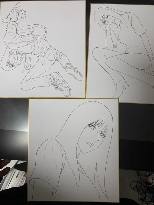 久しぶりにGペンで描いた。
これから色塗り。 