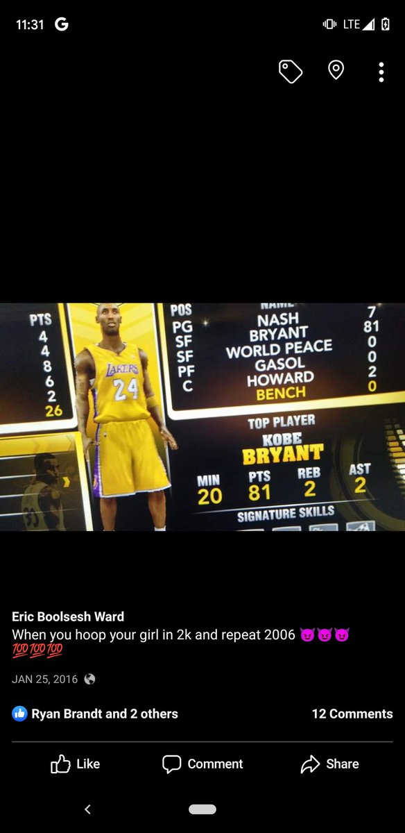 7thTentacle's tweet photo. Throwback to when my girl said she could beat me in 2k https://t.co/EJ52HidZoS