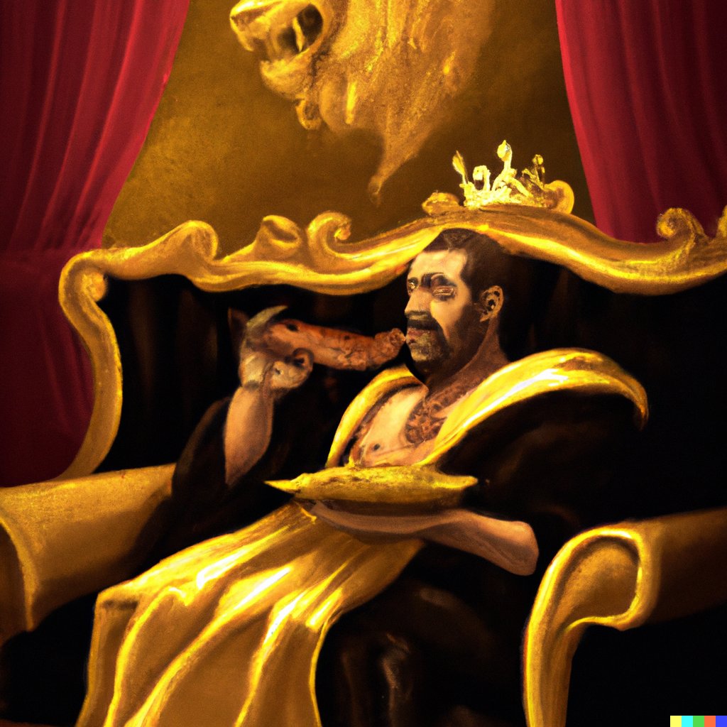 RealDrust's tweet image. Dinner of the golden king. #drawing #drawings