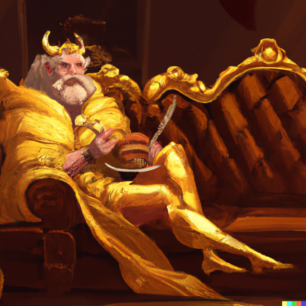 RealDrust's tweet image. Dinner of the golden king. #drawing #drawings