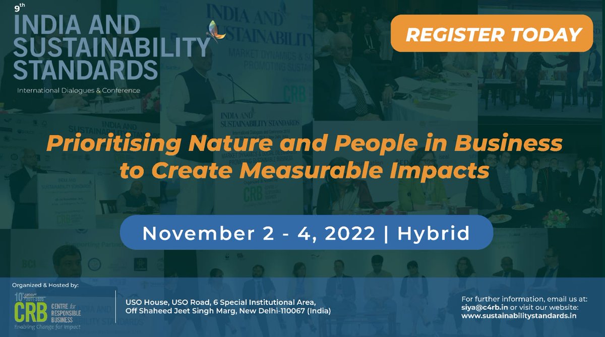 Centre4RespBiz's tweet photo. The theme of this year’s most awaited #sustainability #conferenc is 'Prioritising Nature and People in Business to Create Measurable Impacts’.

Mark your calendars and save the date for #CRBISS2022 from 2 to 4 November, 2022!

Be sure to register here 👇
https://t.co/JWHyFSX8yH https://t.co/gqIrrTlYPD