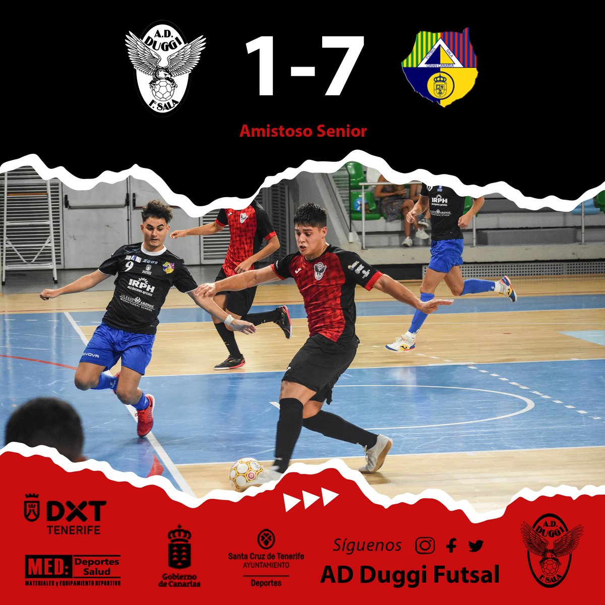ADDuggi's tweet photo. ❌Nuestro senior cae en su primer duelo de pretemporada ante el recién ascendido a Segunda.

🆚 AD Duggi Futsal 1-7 Gran Canaria
⚽ Rodri
.
.
📸Ver galería ➡️ https://t.co/wb0t7UGpNN
.
#SentimientoRojillo❤️ #DuggiGranca🆚 https://t.co/L0OXWgj3Hk