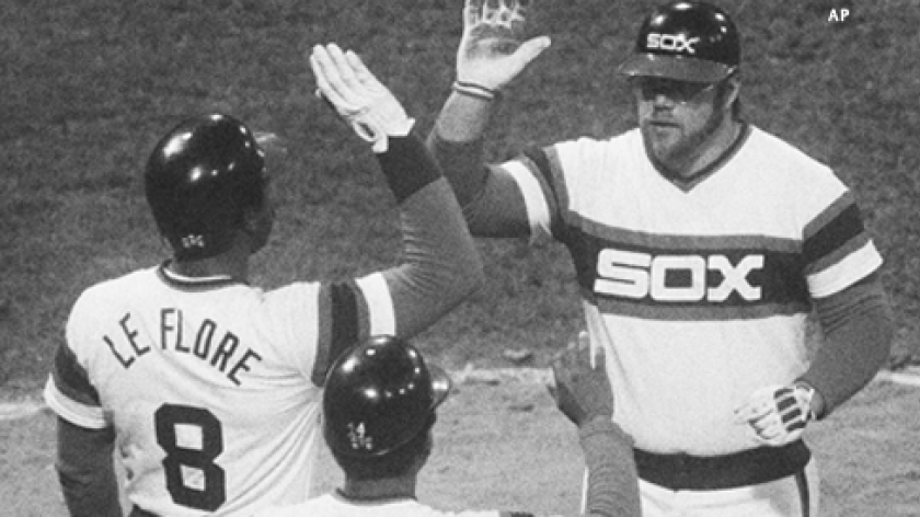 Who remembers Greg Luzinski 'Winning Ugly'? Greg #OTD in 1983, he becomes the first player to park three home runs onto the roof at old Comiskey Park, connecting off #Boston's Oil Can Boyd in a 6-2 #Chicago victory. Jimmie Foxx and Ted Williams each accomplished the feat twice.