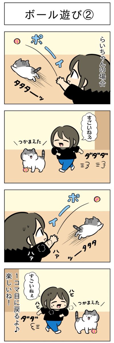 ボール遊び①②│フェリシモ猫部 https://t.co/IvhKUN995G 