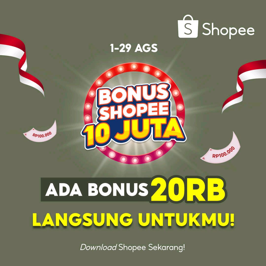 Hai! Ada bonus 20RB untukmu yang langsung bisa ditarik, nih! Yuk, download Shopee dulu dengan klik link ini: #BonusShopee10Juta shp.ee/hckhx9r8zvb