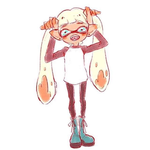 昔のイカの絵を再掲するね#Splatoon3 #fanart 