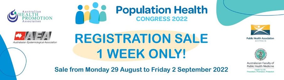 gemmacrawford's tweet photo. There's still time to register for #PopHealth22. Earlybird registration prices are available from Monday 29 August to Friday 2 September only. Get in quick and save!
Register:https://t.co/ZoA0AaqvGU. Can't wait to see you in Adelaide! https://t.co/VLkBl76Zkw