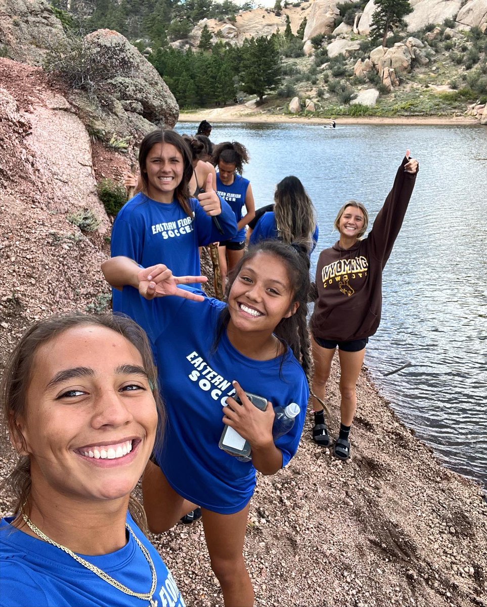 Having some down time with the teammates in Wyoming #womenscollegesoccer