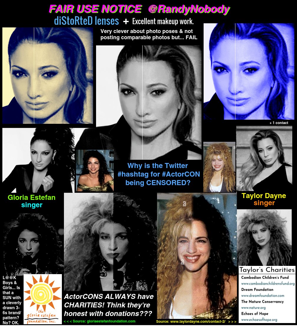 RandyNobody's tweet photo. <L@@K> #NO #PHOTO=#CENSORED by @Twitter
#ActorCON
#GloriaEstefan #TaylorDayne
#movies #latina #pop #popmusic #scams #cons #wth #wtf #wow #music #musica #hollywood #tinseltown #Miami #album #singers #MiamiSoundMachine #GloriaEstefanFoundation
#ActorCONS=#PAID #PROFESSIONAL #LIARS https://t.co/3u6sC8aes3