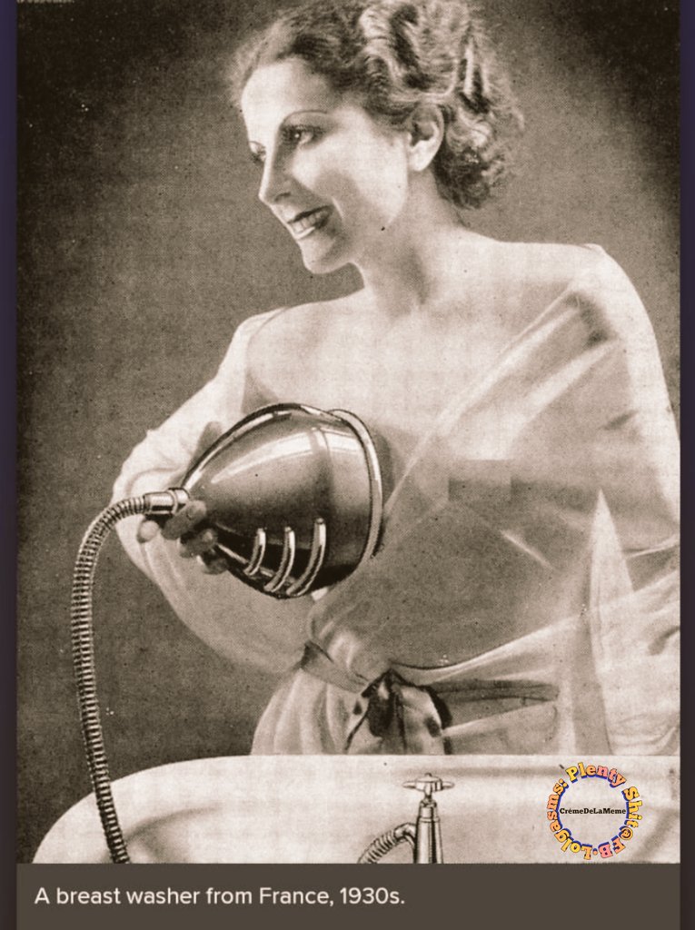 MidnytzSun's tweet photo. Breast washer from France,  1930s https://t.co/lB0V4T0GXM