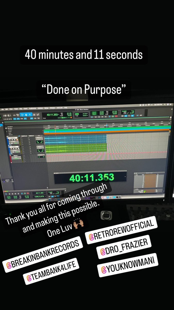 Byronbank's tweet photo. album is finally done…..stay tuned for release date : 40 minutes ain’t that bad https://t.co/sMPcIU8dc8