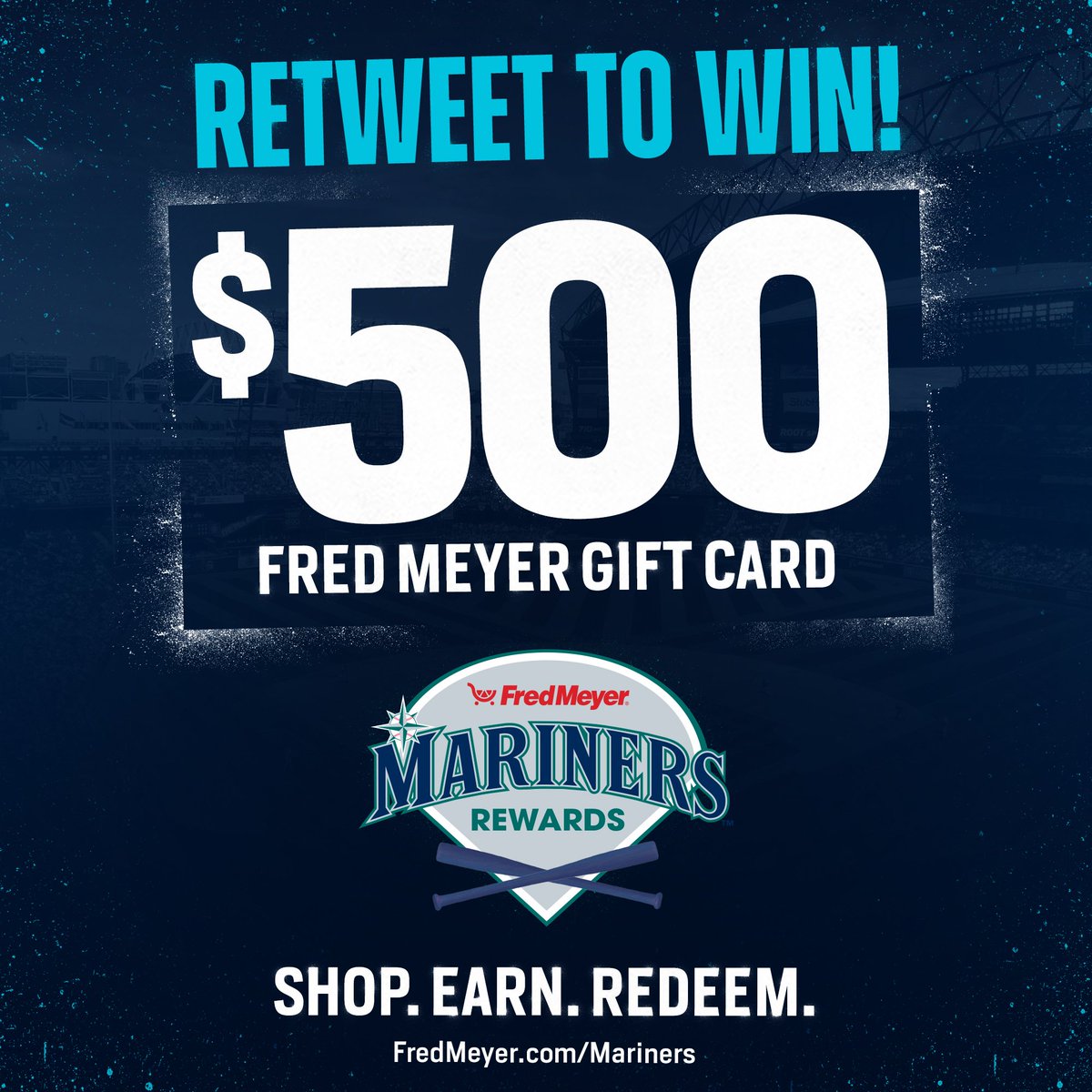 🛒 RETWEET TO WIN 🛒 Our friends at @Fred_Meyer are giving away another $500 gift card as we celebrate the all-new Mariners Rewards program. All you have to do is hit that retweet button for a chance to win!