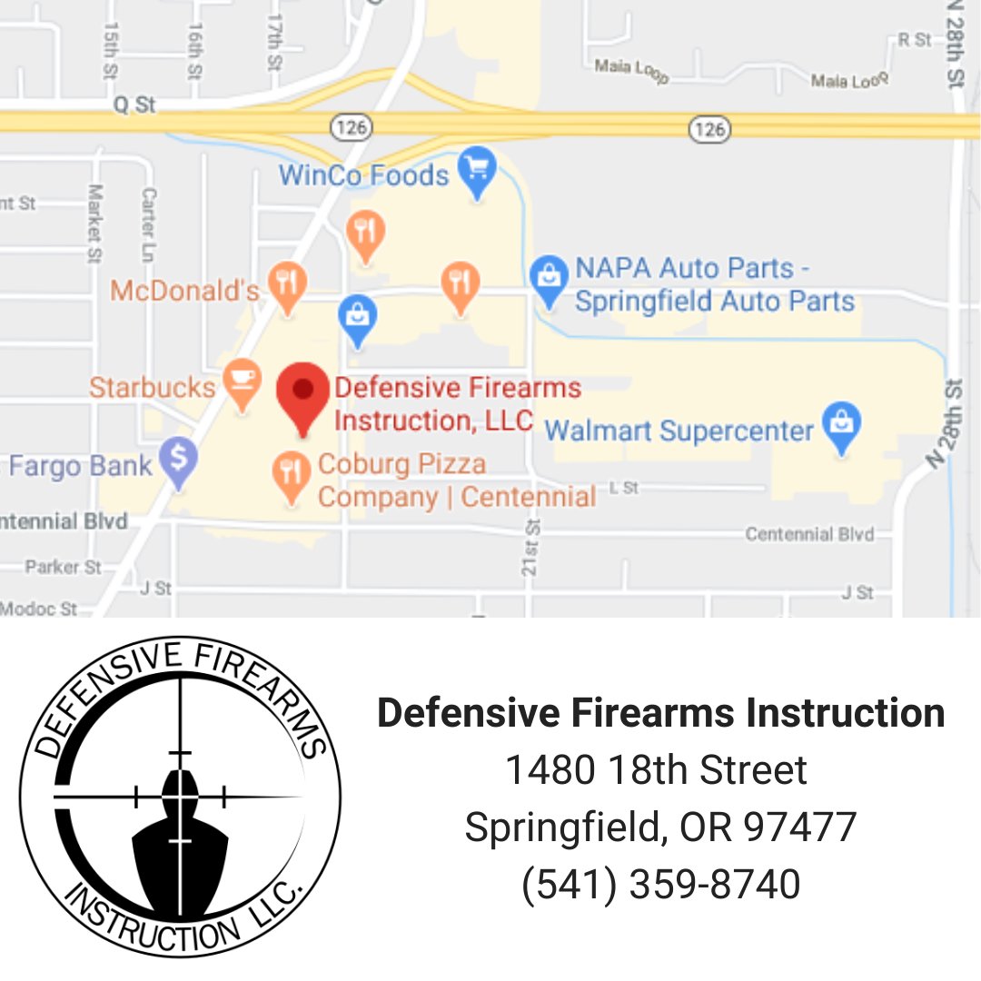 dfitraining's tweet photo. Defensive Firearms Instruction is located at 1480 18th St, Springfield, OR 97477. You can reach us at (541) 359-8740. https://t.co/HFwA2T8lbD #EugeneOregon #SpringfieldOregon #SalemOregon #BendOregon #RoseburgOregon #SheridanOregon https://t.co/ndqY3NSa3N