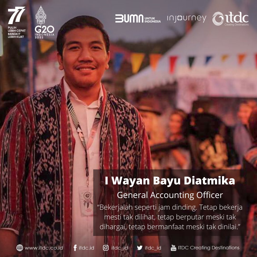 ITDC_id's tweet photo. Wah, tak terasa kita sudah berjumpa lagi dengan hari Senin nih, Sahabat. Berarti waktunya kita berkenalan dengan salah satu insan ITDC dalam #HumansOfITDC yuk. https://t.co/yzsRk4dO9g