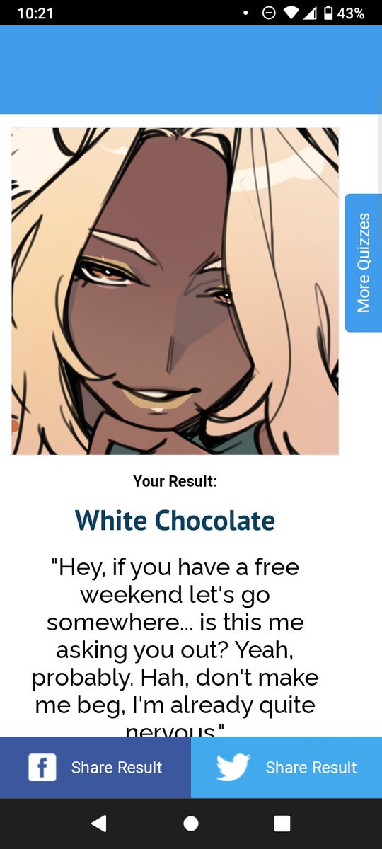 Jociemakesstuff's tweet photo. I took the quiz twice to see what I'd get. I like these two but I was hoping for different characters 😭 https://t.co/E1co6NpqW2