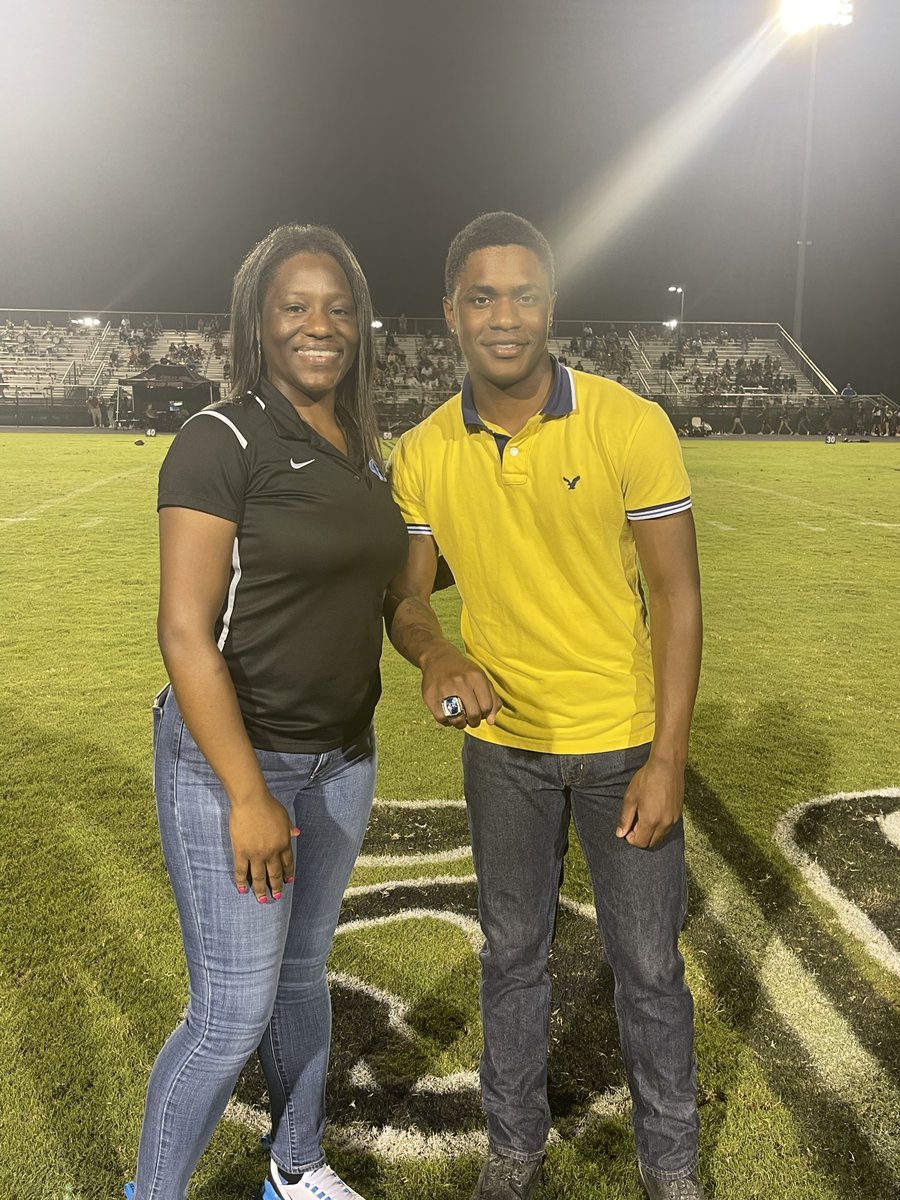 Friday night we were able to present <a href="/JaylenBoudreau1/">Jaylen Boudreaux</a> with his State Championship Ring for winning his 2nd consecutive 5A 400H State Championship.  Jaylen broke his own State Meet Record and became the fastest 400 hurdler in SC HS State History!!  Congratulations Jaylen!!