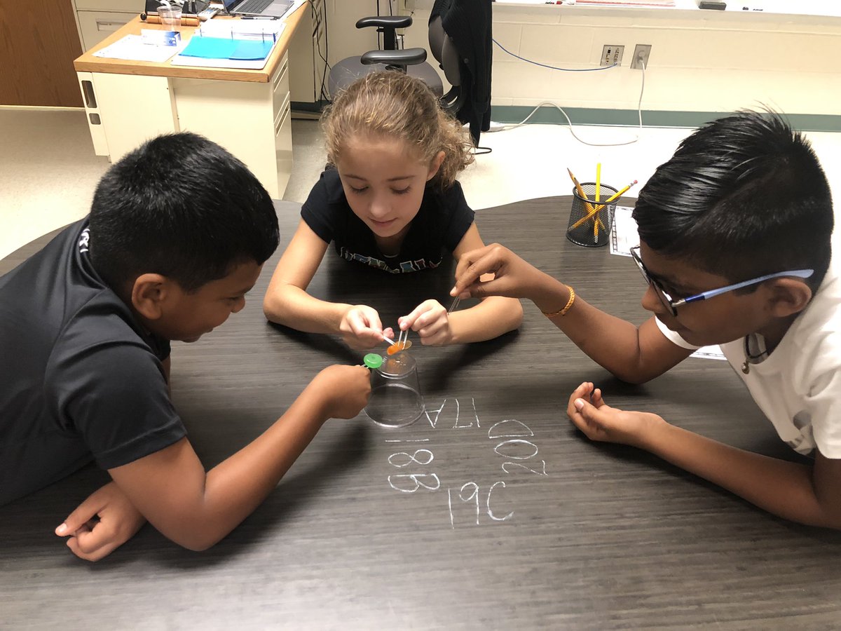 SherryMich's tweet photo. #MasonElementary 4th graders use teamwork to save gummy worm Fred by putting the life saver around him without touching them with their hands! #KindnessStartsWithMe https://t.co/rwaGkJARx8