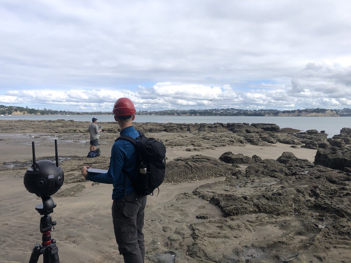 Hitting the outcrop hard today with drone, insta360, 360 GoPro and iPad LiDAR! Great outcrop full of sedimentary and structural geology enigmas. Perfect for postgrad teaching fieldwork!