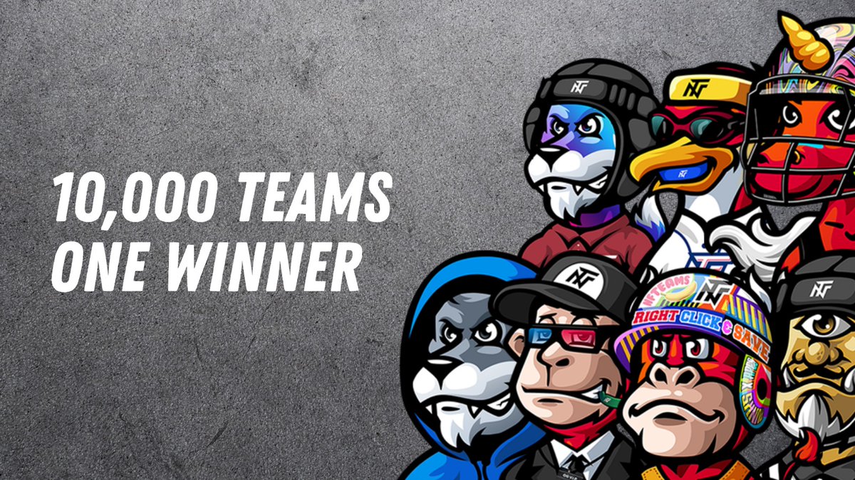 NFTeams_'s tweet photo. The biggest sporting competition in the NFT world kicks off later this week.

That’s right, the NFTeams September tourney is almost here. 

There are more than $10,000 in prizes to be won. 

Who's taking home the chocolates this month? 

🙋‍♂️ https://t.co/txyVNqNBlC