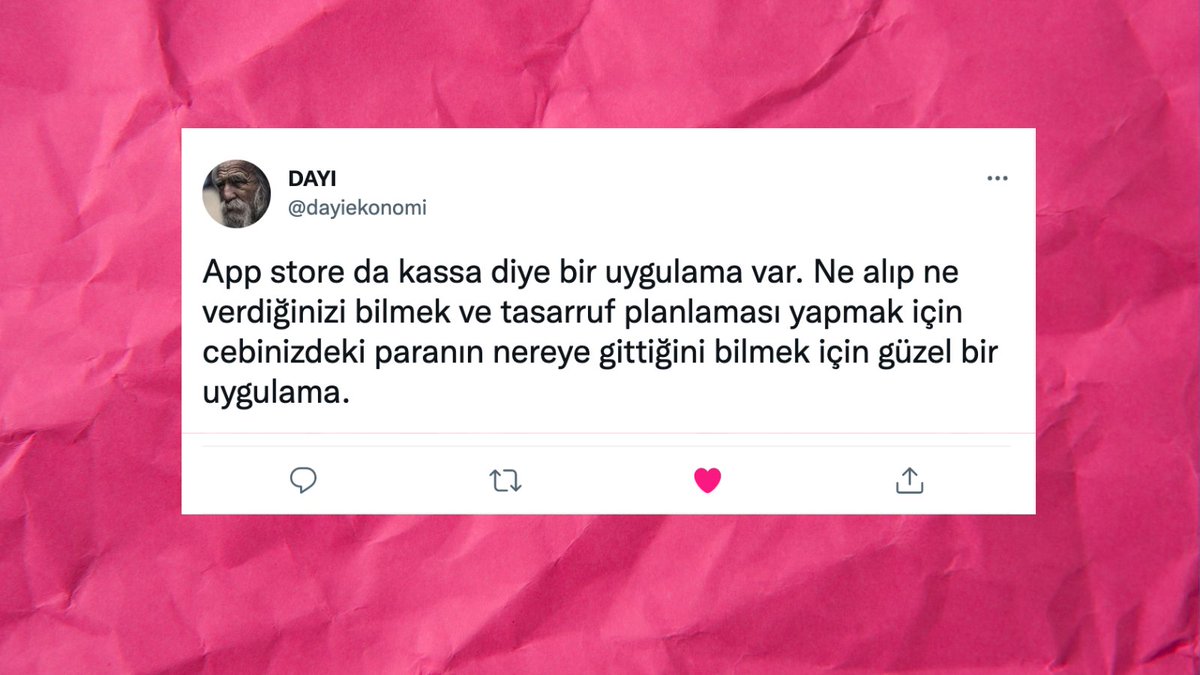 “Nereye gidiyor bu para?”cılar için Twitter’da şöyle bir öneriye rastladık! 😎
-

#kassa