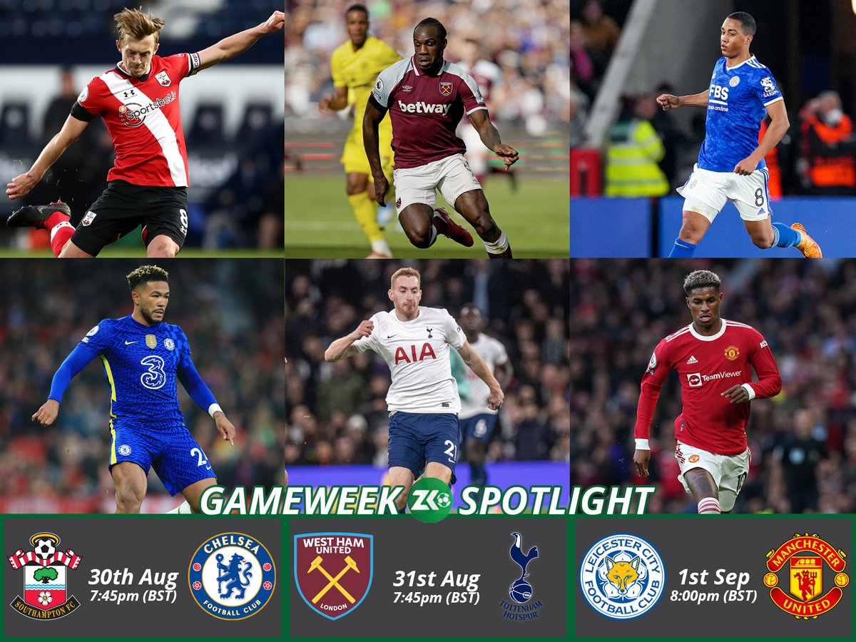 Gameweek 5 is here as our first round of mid-week matches roll around and we can't wait! These 3 matches will be in our spotlight. Can the teams manage their fitness with another round of matches coming this weekend?

Southampton vs Chelsea
West Ham vs Spurs
Leicester vs Man Utd https://t.co/BU71ZLeo6l
