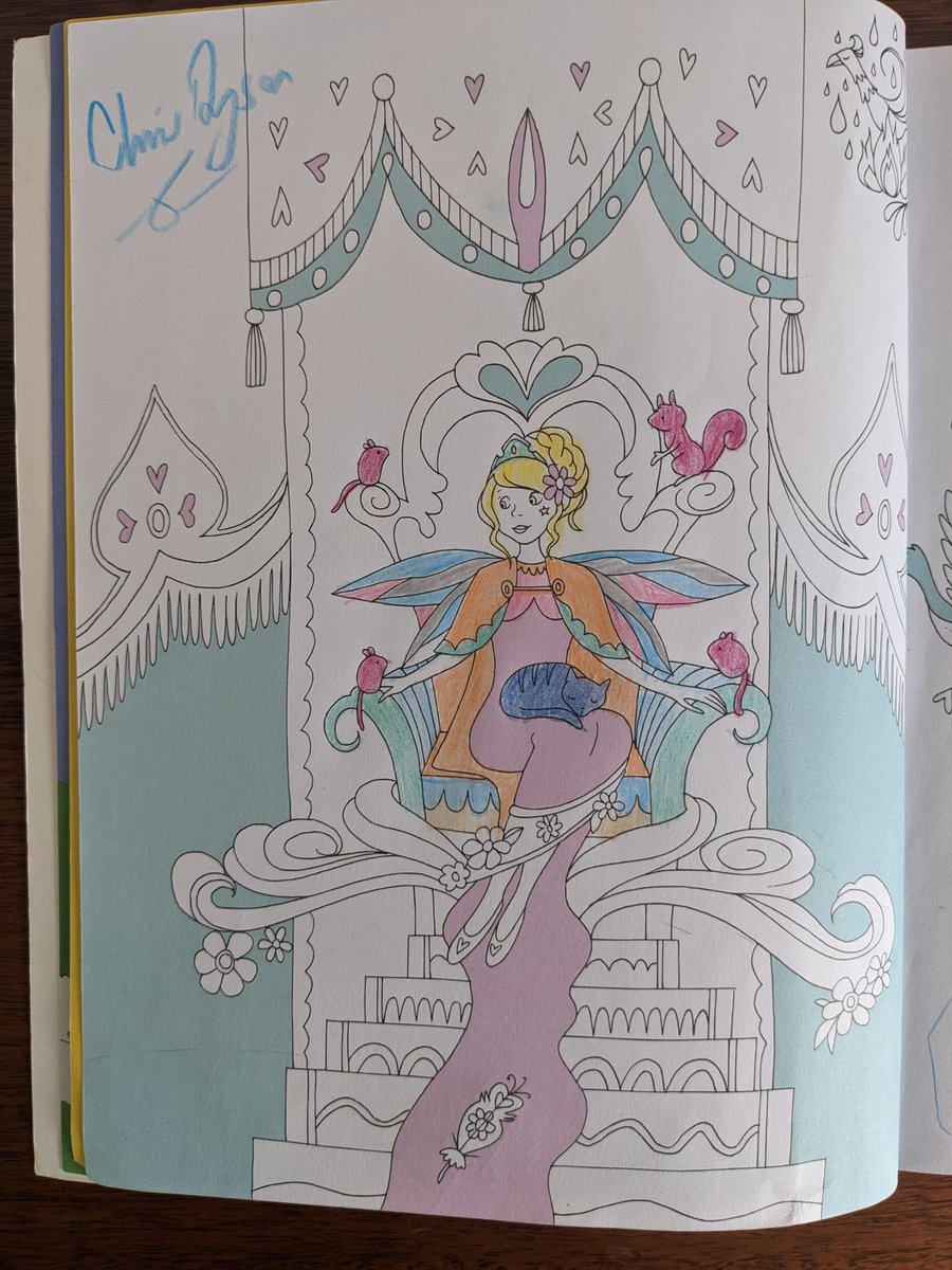 smartheadteach's tweet photo. Heidi is one very lucky girl - a signed colouring in by her second best friend @chrisdysonHT π«Άπ»π a nice find this morning #edrt #mindfulnesscolouring #nicesurprise https://t.co/j5dzsP9FA5